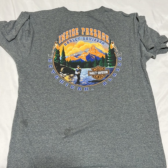 Grey Alaska Harley Davidson shirt - Picture 2 of 2